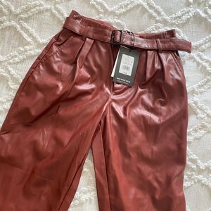 Pleather Wide leg pants